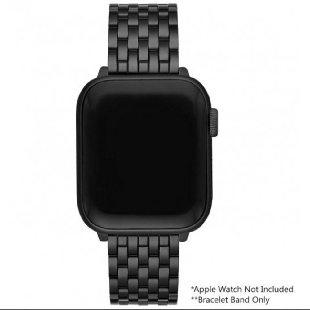 Michele IP plated Apple Watch Band - Black